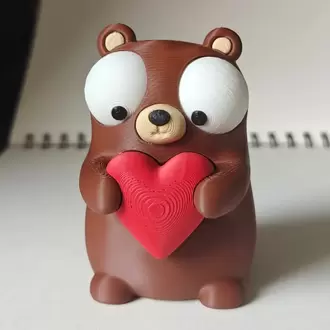 CoffeeCraft Goofy Kalpli Ayı - Gözleri Hareketli Şirin Model