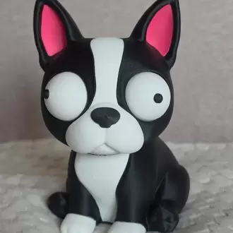 CoffeeCraft Goofy Boston Terrier - Gözleri Hareketli Şirin Model