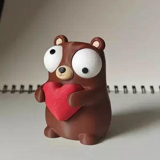 CoffeeCraft Goofy Kalpli Ayı - Gözleri Hareketli Şirin Model