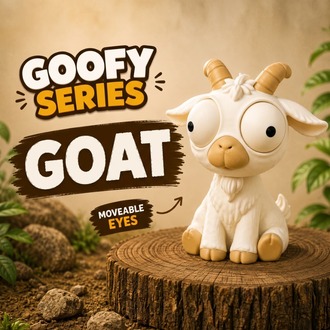 CoffeeCraft Goofy Keçi - Gözleri Hareketli Şirin Model