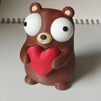 CoffeeCraft Goofy Kalpli Ayı - Gözleri Hareketli Şirin Model