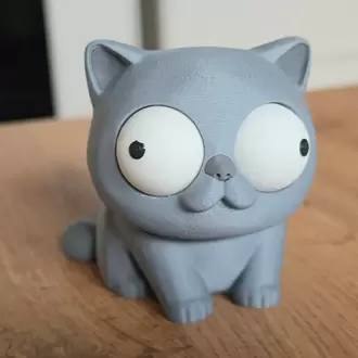 CoffeeCraft Goofy Cins Kedi - Gözleri Hareketli Şirin Model