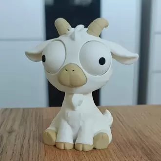CoffeeCraft Goofy Keçi - Gözleri Hareketli Şirin Model
