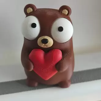 CoffeeCraft Goofy Kalpli Ayı - Gözleri Hareketli Şirin Model