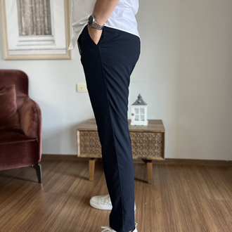 LACİVERT REGULAR KALIP KUMAŞ PANTOLON