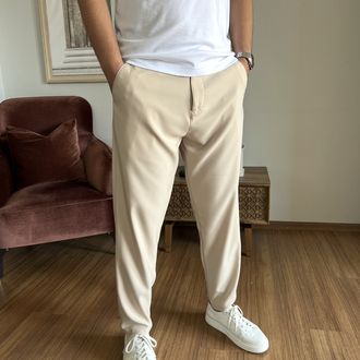 KREM MAN KALIP KUMAŞ PANTOLON