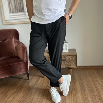 SİYAH MAN KALIP KUMAŞ PANTOLON