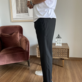 SİYAH MAN KALIP KUMAŞ PANTOLON