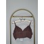 Fırfırlı Askılı Crop Bluz Kahverengi
