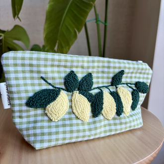 Pötikare limonlu makyaj çantası