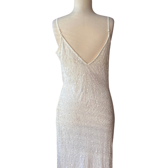 Pearl White Sequin Dress