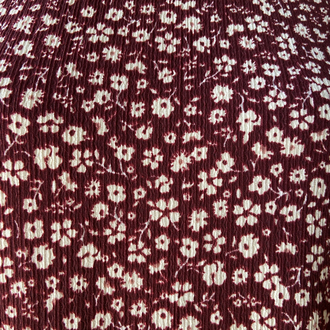 Burgundy Floral Midi Dress