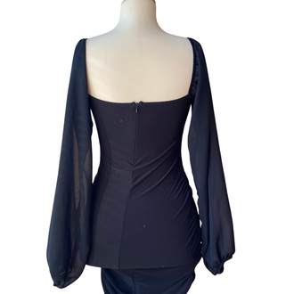 Ruched Black Dress