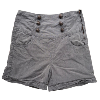 Pinstripe High Waist Shorts
