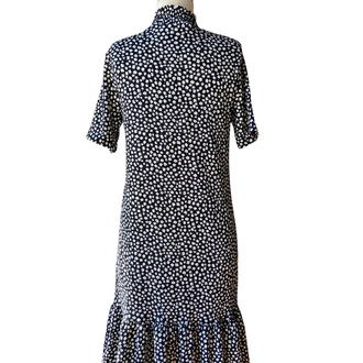 Black Floral Midi Dress
