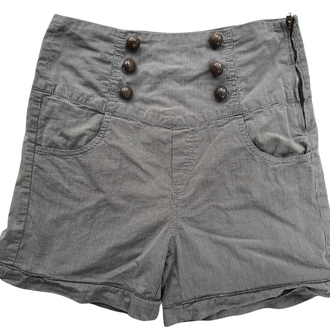 Pinstripe High Waist Shorts