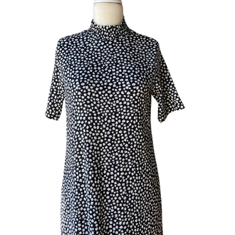 Black Floral Midi Dress