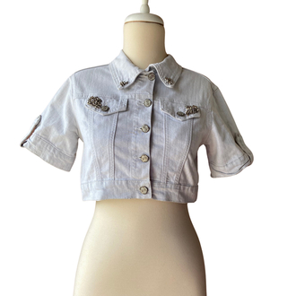 Cropped Denim Jacket Top