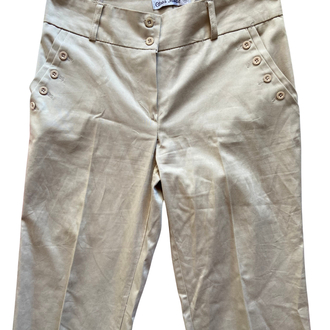 Beige Sailor Flare Pants