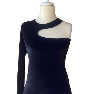 Velvet one Shoulder Dress