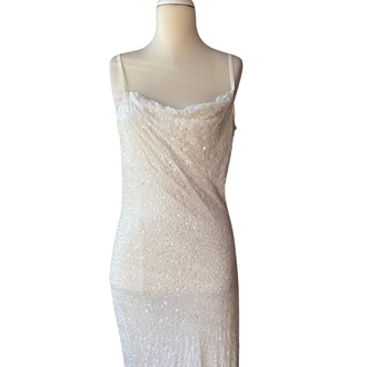 Pearl White Sequin Dress