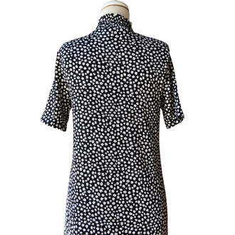 Black Floral Midi Dress