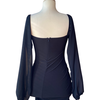 Ruched Black Dress