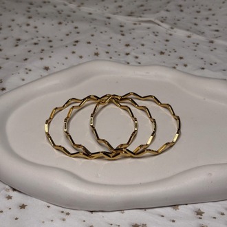 Zikzak ajda bilezik 3'lü  (6.5 cm)