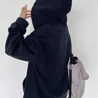 Süper power hırka kapüşonlu oversize