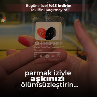 Sevgili Parmak İzi Anahtarlık Seti ''2 Adet'' (QR Kodlu)