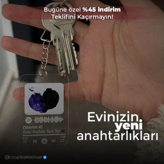 Sevgili Parmak İzi Anahtarlık Seti ''2 Adet'' (QR Kodlu)