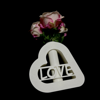 LOVE Kalpli Dekoratif Vazo
