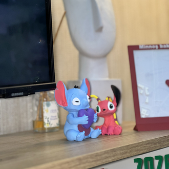  Stitch & Angel – Boyanabilir 3D Baskı Figür Seti (Boya Dahil)