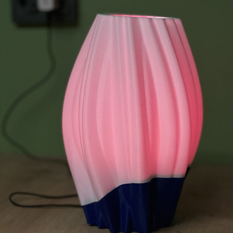 Ribbed Fluted Table Lamp 