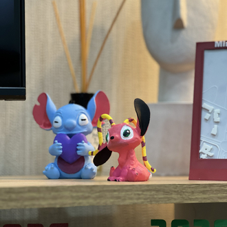  Stitch & Angel – Boyanabilir 3D Baskı Figür Seti (Boya Dahil)