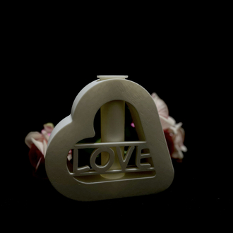 LOVE Kalpli Dekoratif Vazo