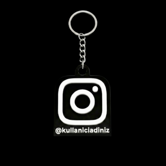 Kişiye Özel İsimli NFC'li Instagram Logolu Anahtarlık