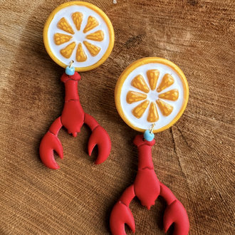 İstiridye limon küpeler