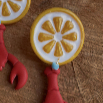 İstiridye limon küpeler