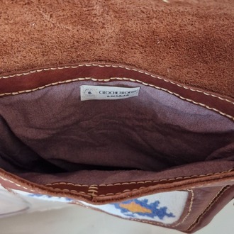 Deri Dokuma Detaylı Crossbag