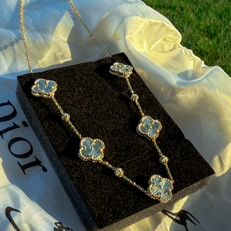 GOLD VAN CLEEF YONCA DESENLİ SEDEF DETAYLI KOLYE