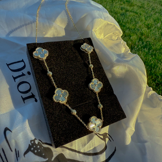 GOLD VAN CLEEF YONCA DESENLİ SEDEF DETAYLI KOLYE