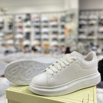 Alexander McQueen Kalın Tabanlı Full Beyaz Sneakers