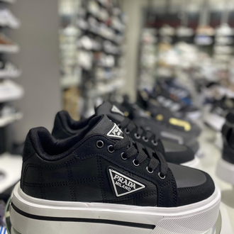 Prada Downtown Kalın Tabanlı Siyah Kadın Sneakers