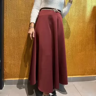 Cashmere Moda Kadın Tesettür Kloş Uzun İthal Scuba Çan Etek