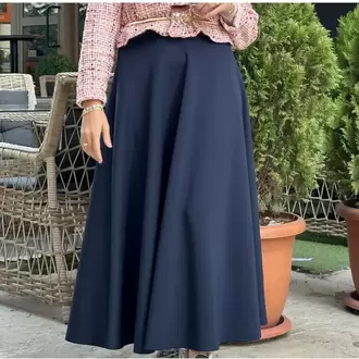 Cashmere Moda Kadın Tesettür Kloş Uzun İthal Scuba Çan Etek