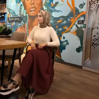 Cashmere Moda Kadın Tesettür Kloş Uzun İthal Scuba Çan Etek