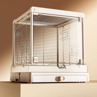 TAFIT | T50 Paslanmaz Çelik Kuş Premium Yaşam Alanı | 50 × 50 × 55 cm