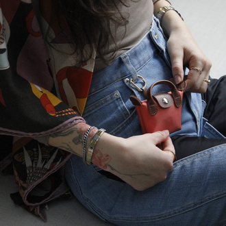 petit bag charm - burnt orange