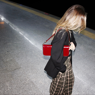 UMİ AFTER MIDNIGHT | BORDO Baget East-West Çanta - Bag Charm Hediyeli